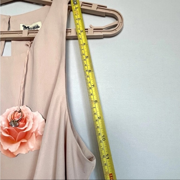 Show Me Your Mumu King Crop Top Pink Flounced Layered SZ L Bridal NWT READ - Picture 12 of 14